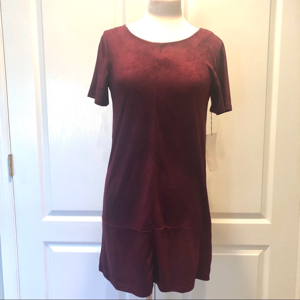 Bishop & Young Raspberry Suede Dress